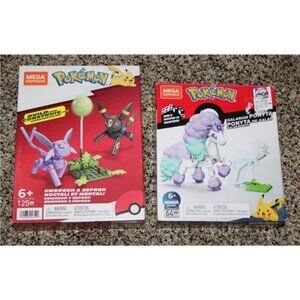 Opened But Complete Mega Construx Pokemon Sets Umbreon Espeon Galarian Ponyta